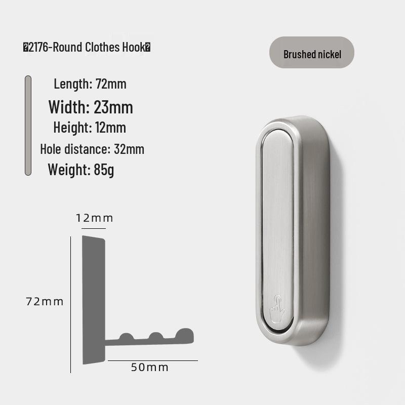 Modern Minimalist Foldable Zinc Alloy Coat and Hat Hook