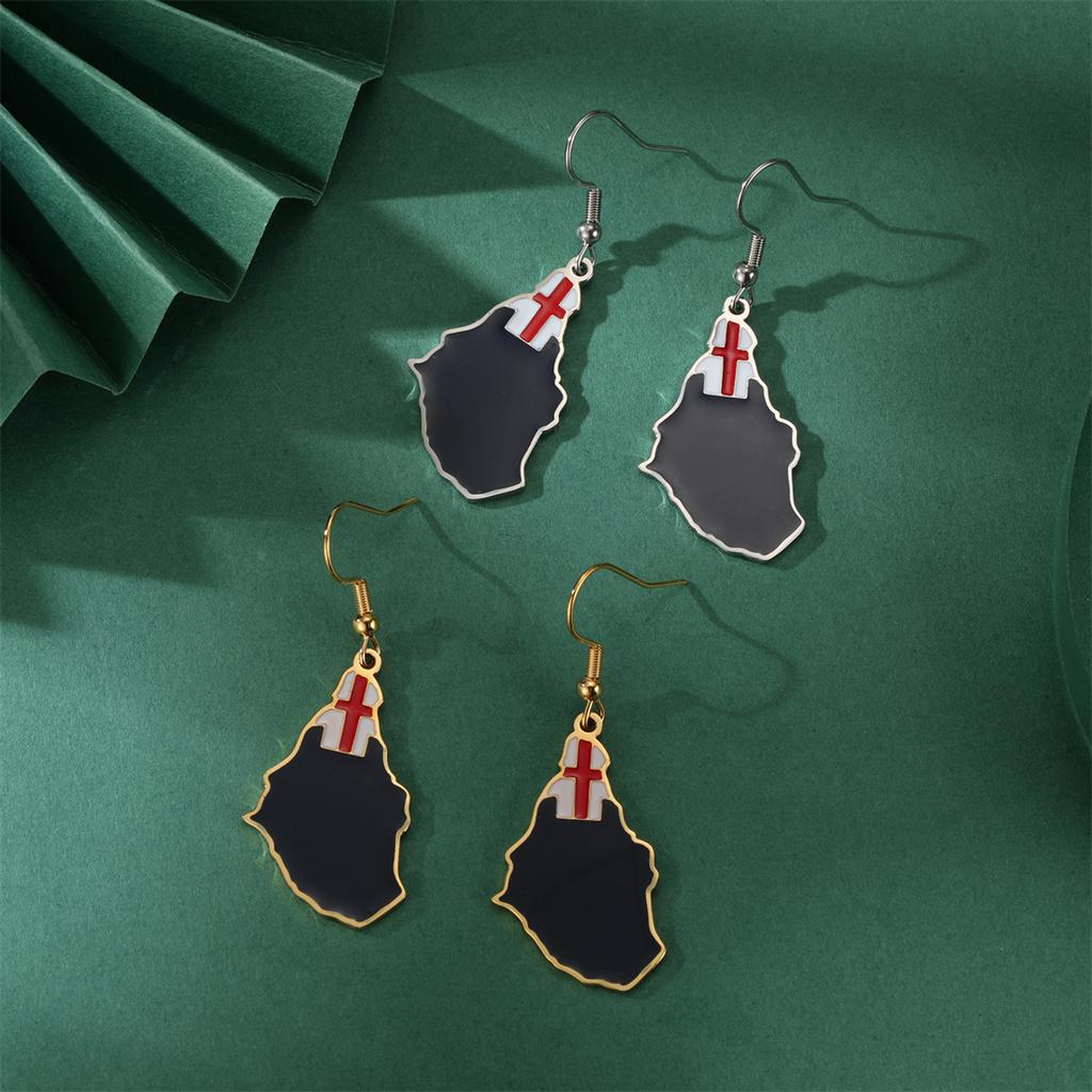 Fashion Montserrat Island Map Earrings Women United Kingdom Montserrat Flag Pendant Earring Jewelry Gifts Wholesale