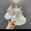 Fashion Fashionable Hollow Out Thick Soled Dad Shoes for Women 2024 New Korean Version Versatile Mesh Thin Casual Sports Shoes Sneakers