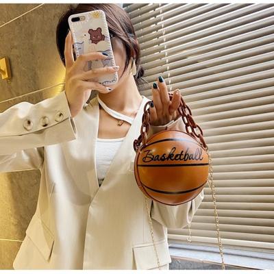 Bolsa feminina esférica de alta venda, bolsa de basquete com personalidade, nova bolsa de ombro mensageiro, bolsa redonda coreana, bolsa feminina