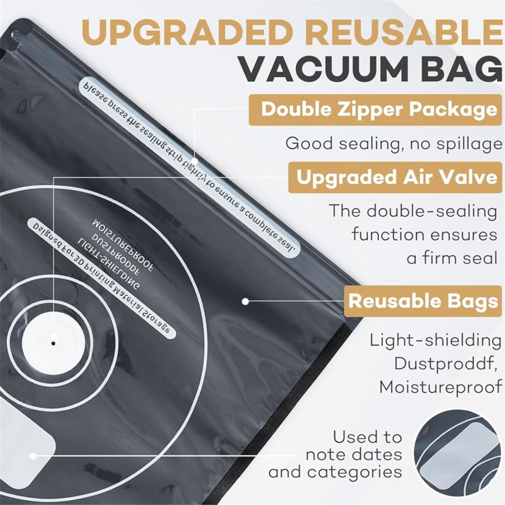 Filament Storage Bags Kit with Electric Vacuum Pump, 20 Pcs Light-Proof Sealed for 3D 5 Clips