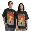 Pumuckl Hip Hop Short Sleeve T-Shirts Washed Tops Tees Streetwear T Shirt Oversized for Men Women