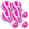 4Pcs Hot Air Balloon Shaped Aluminum Foil Balloon Vibrant 4D Design Reusable Party Decoration Birthday Wedding Festive Event
