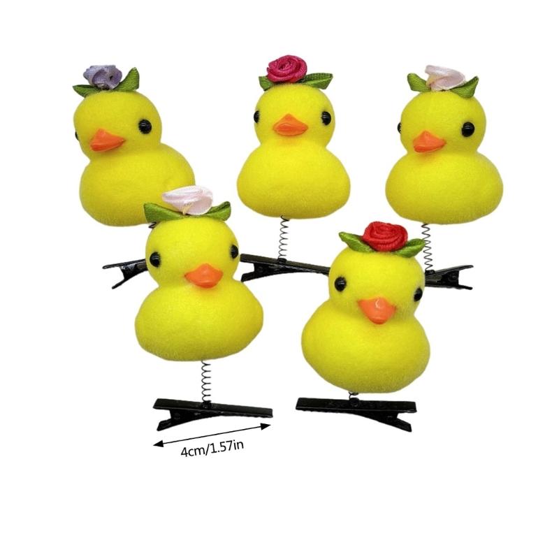 Fun Hairpin Realistic Duck Animal Headwear Bunches Hair Barrettes Clip for Lady Girl Teenagers