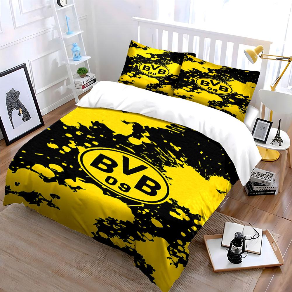 Yellow-black splatter with BVB. Bedding sets Duvet cover sets Duvet covers Pillowcases(1 * Duvet Cover 2 * Pillowcases, without duvet insert)