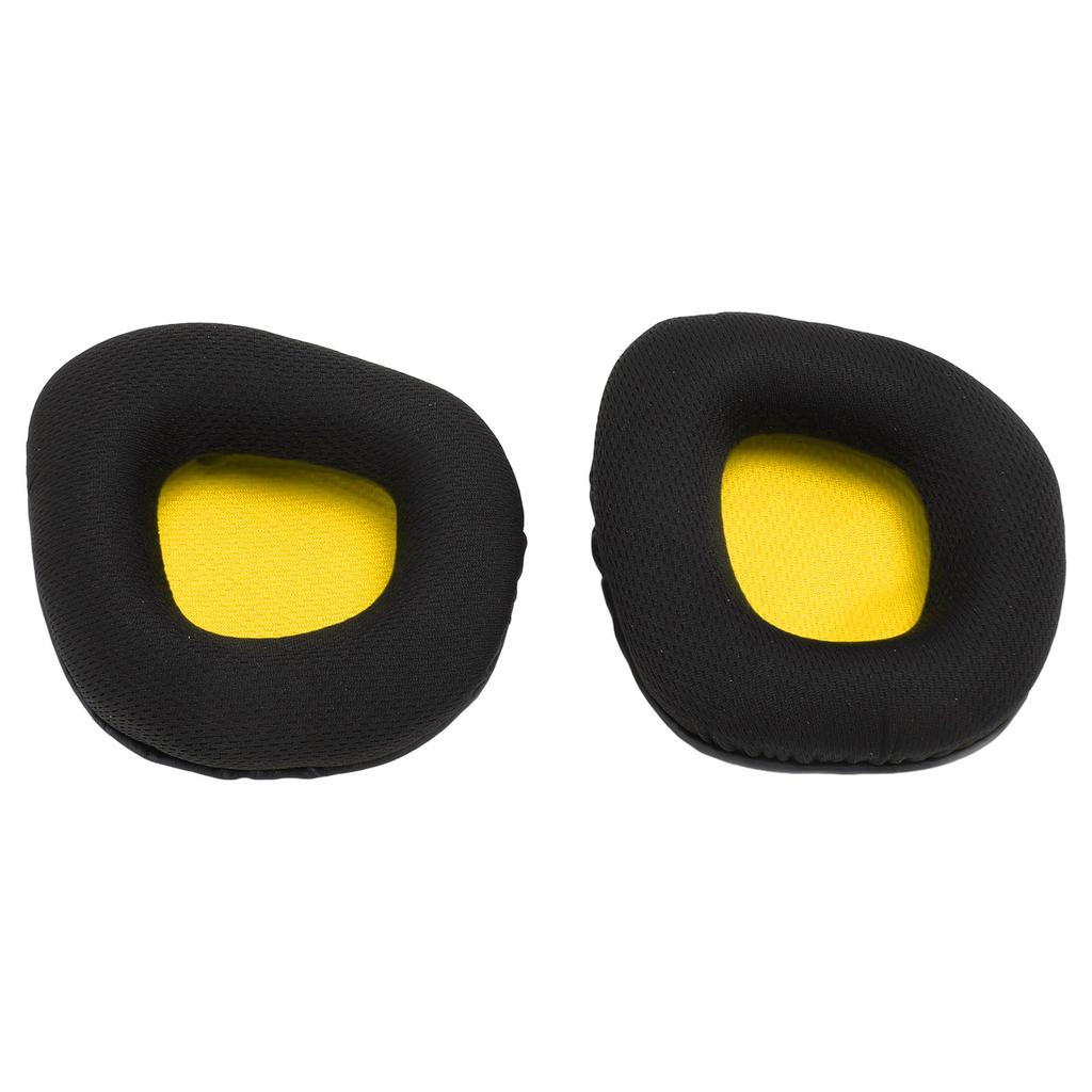 2pcs Replacement Ear Pads Noise Isolation Protein Leather Breathable Mesh Ear Cushions for Corsair Void Wireless for
