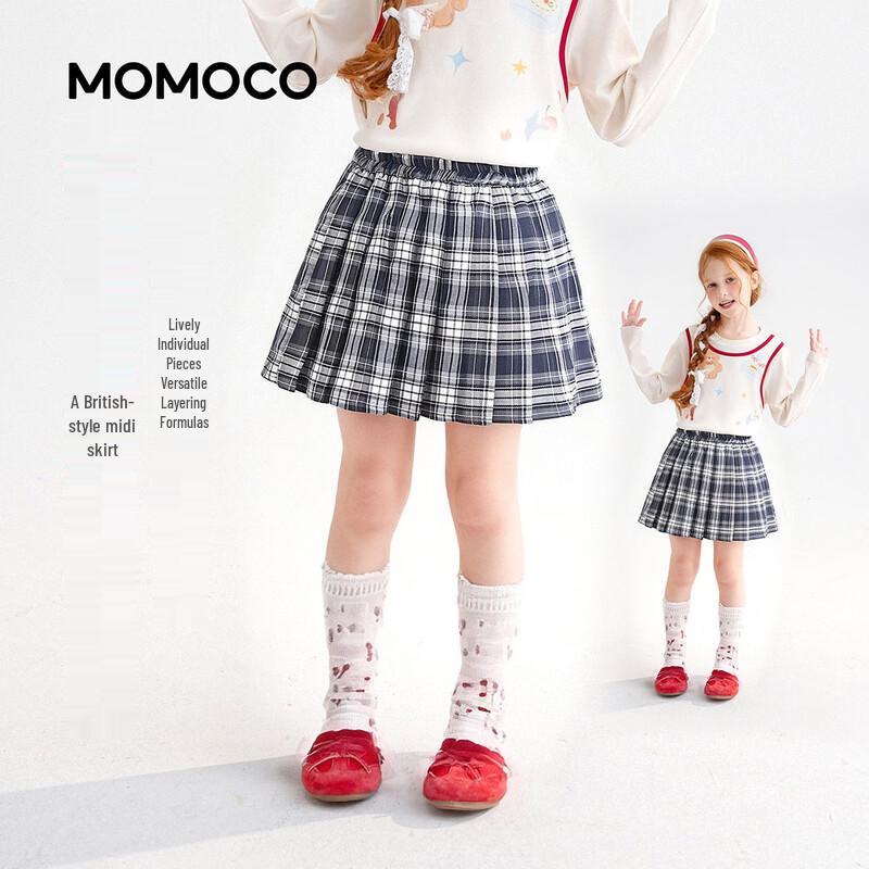

MOMOCO Girls 2026 Spring Sweet Pleated Short Skirt 120