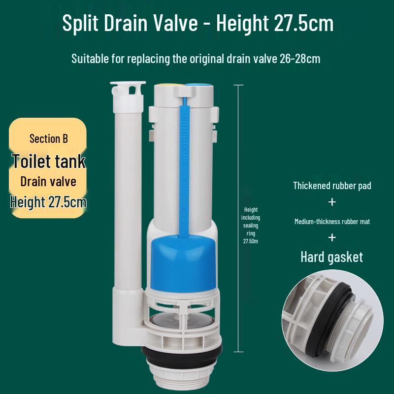 Dederai B-Style Dual-Flush Toilet Drain Valve