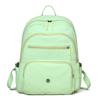 Solid Color Backpack Women's Multi-Layer Pocket Water-Repellent Nylon Backpack