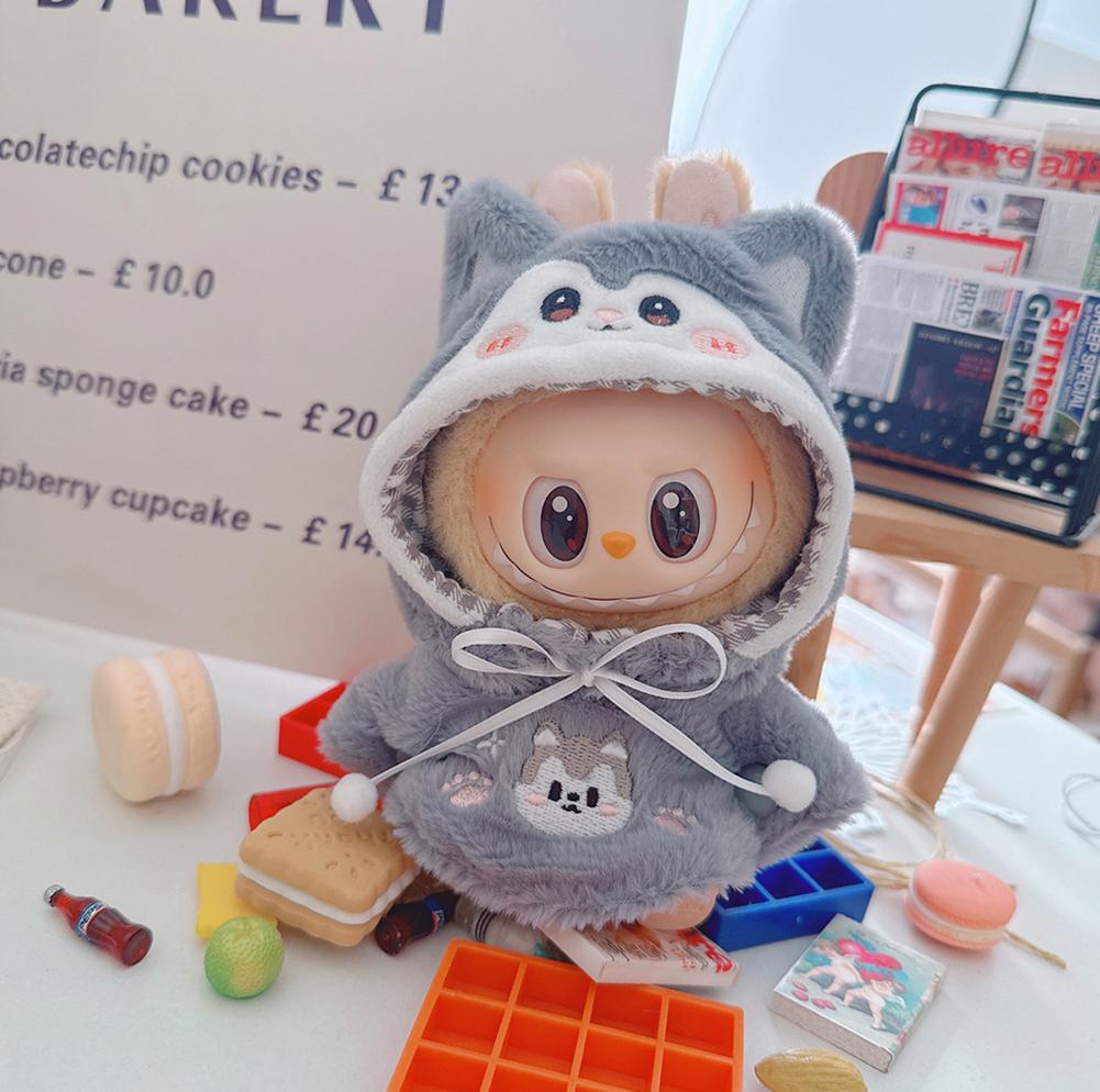 For 17cm Labubu Doll Clothes Fashion Clothes Cloak Doll Clothes Color Match Shawl Dolls Accessories Cute Decoration Little Clothes