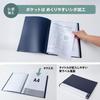 Plus Clear File A4, Minister-Approved, Standard Value 1, Certified Plastic Product, Pocket File, Lightweight Clear File, 40 Pockets, 10 Books, Navy, F