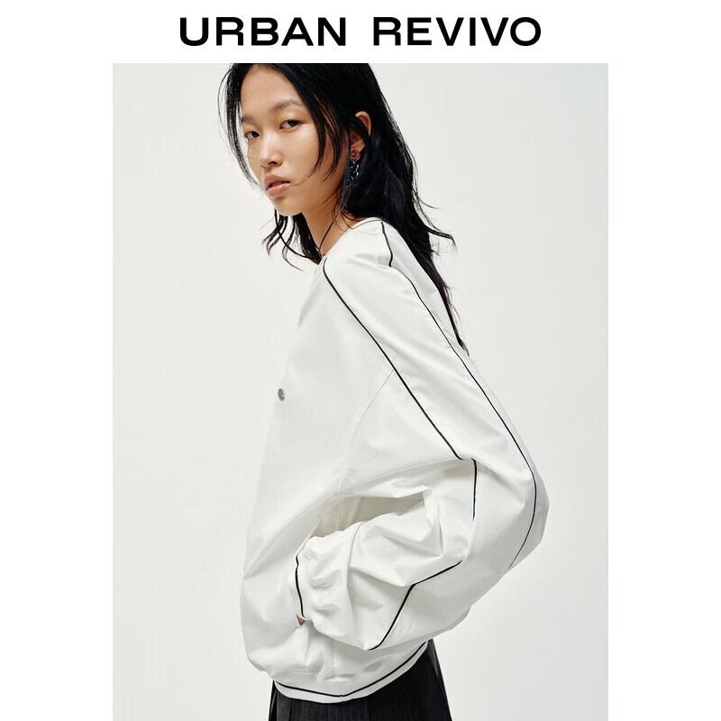 UR 2026 Spring Women's Casual Color-block V-Neck Blouse Shirt