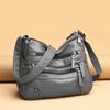 New Women's Multi-Pocket Soft Leather Shoulder & Messenger Bag - Ideal for Middle-Aged and Elderly Ladies