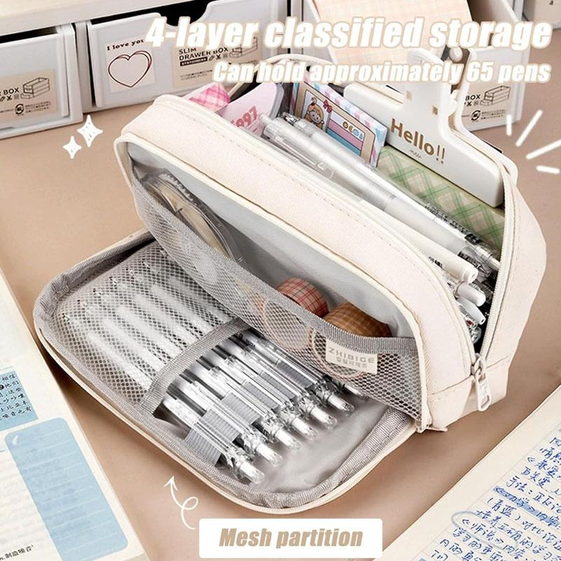 1Pc Aesthetic Pencil Case, Pencil Case with Compartments for Girls Teenagers College Pencil Case