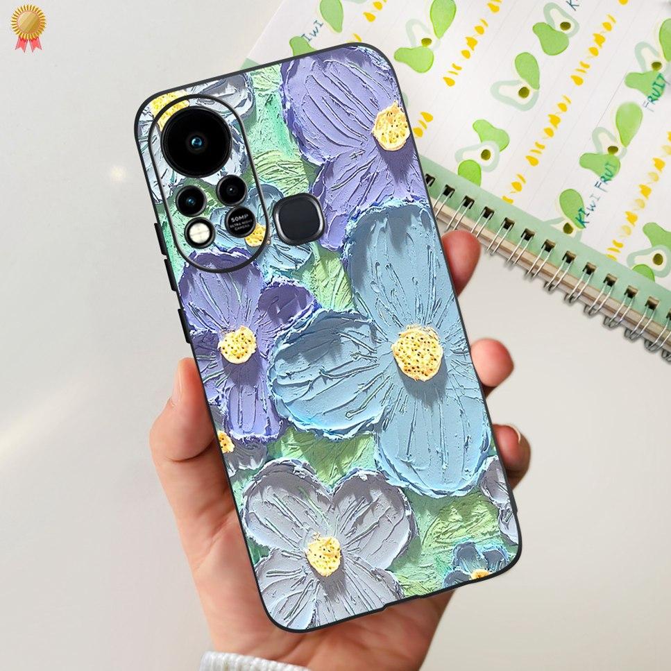 For Infinix Hot 11s Case Back Cover Clear Cute Cat Black Soft Silicone Coque For Infinix Hot11S Hot 11S Phone Case Bumper Fudna