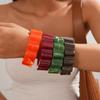 Exaggerated Personality Acrylic Smudge Geometric Gear Flower Bracelet Unique Niche Jewelry