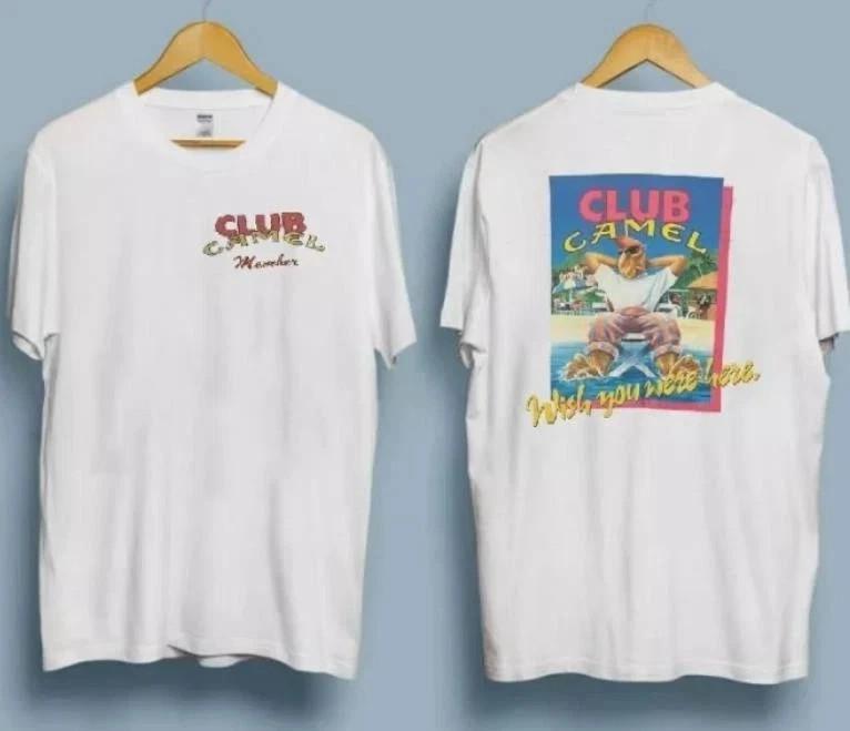 Camel Band Club Cigarettes White Cotton Double Sided T Shirt Full Size S-5XL S разноцветный