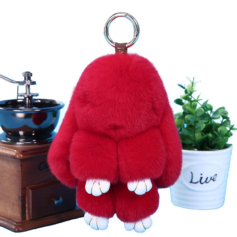 Rabbit Pendant Imitation Rex Rabbit Hair Cute Plush Doll Rabbit, Dead Rabbit Keychain Bag Pendant Car