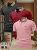 3pz Camicia Polo da Uomo Stampa a Righe Estiva Casual T-Shirt Manica Corta Moda Casual Quotidiano Business Top