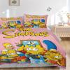 Set Biancheria da Letto Ritratto di Famiglia dei Simpson - Copripiumino a 3 Pezzi Regalo per Camera da Letto, Include Solo la CoperturaB200