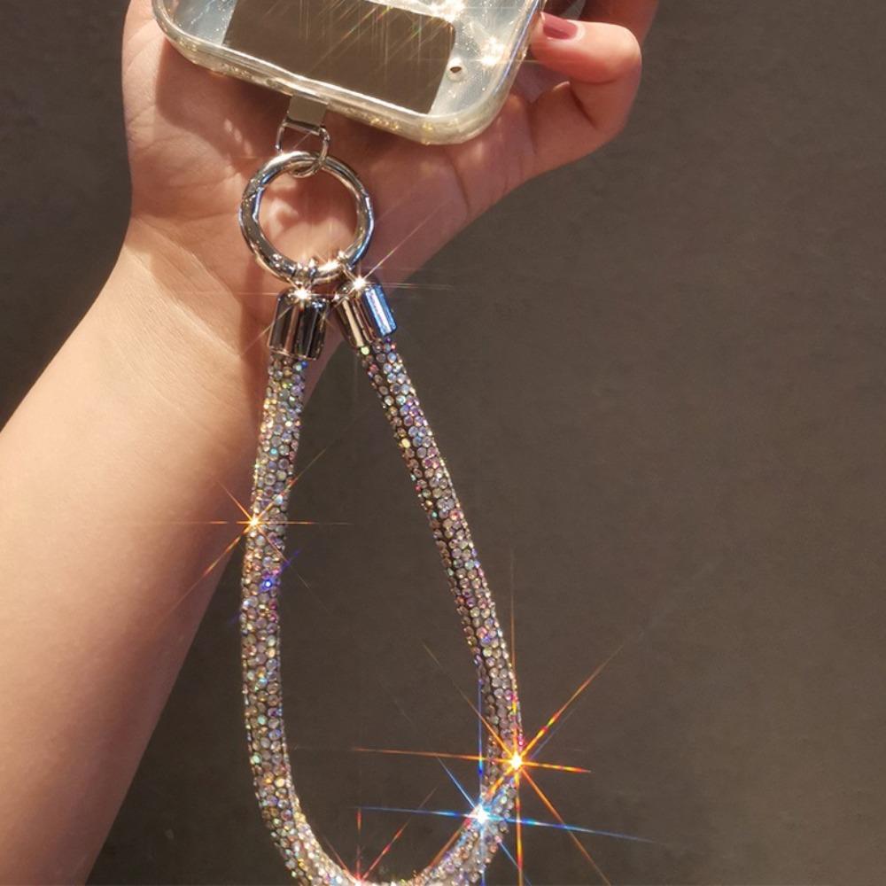 Handheld Glitter Rhinestone Phone Lanyard Hanging Cord Mobile Phone Chain Women/Lady/Girl