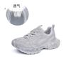 Thick-soled dad shoes women's 2025 summer new breathable sports shoes women's thick-soled heightening shoes high-value rhinestone women's shoes
