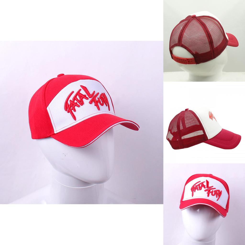 Șapcă cu Vârf de Rață Brodată cu Tematică Fatal Fury Terry Bogard Pentru Ținute Streetwear