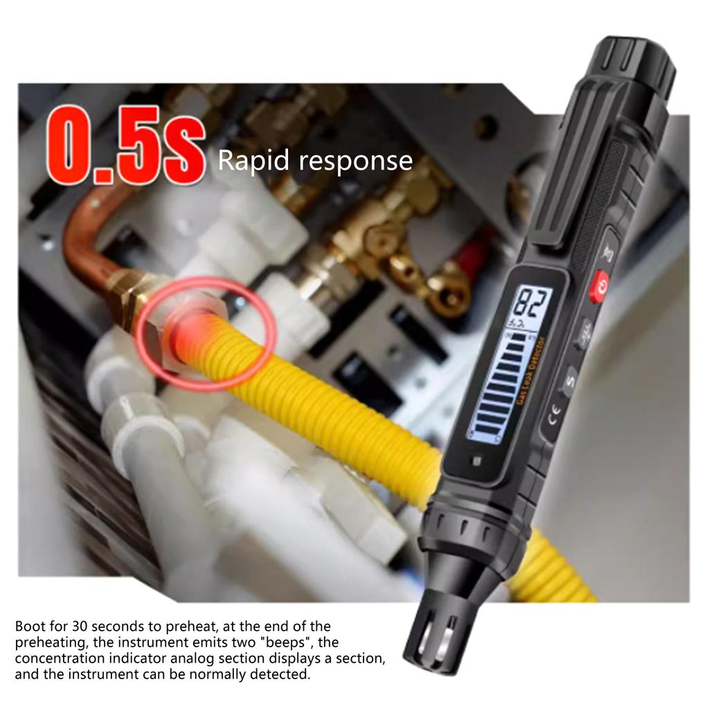 Portable Combustible Gas Leak Detector with Audible & Visual Alarm Natural Gas Leak Detector for Methane & Propane