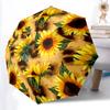 1pc Sunflower Pattern Automatic Umbrella - Automatic Opening And Closing, Sturdy Iron Frame, Formal Occasions Yy251018170