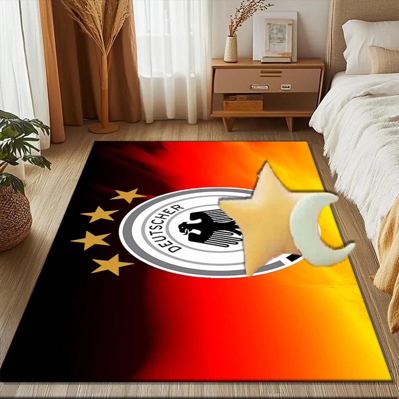 Germany Football Emblem Printed Office Carpet Chair Cushion Entryway Rug, Rugs for Living Room, Bedroom Christmas gifts