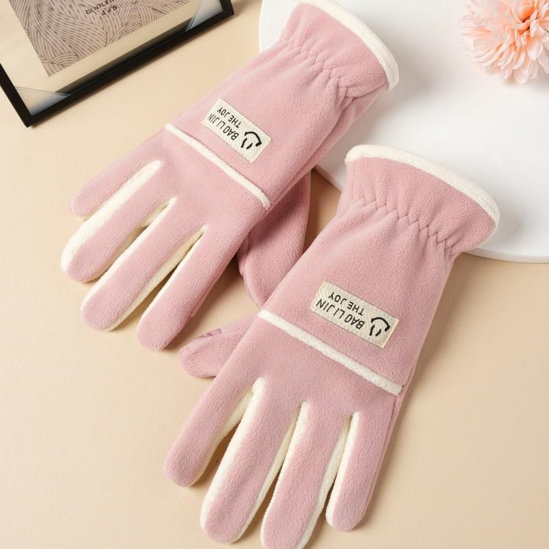 Зимові теплі флісові велосипедні рукавички: Не осипається, Плюс оксамит для чоловіків та жінок