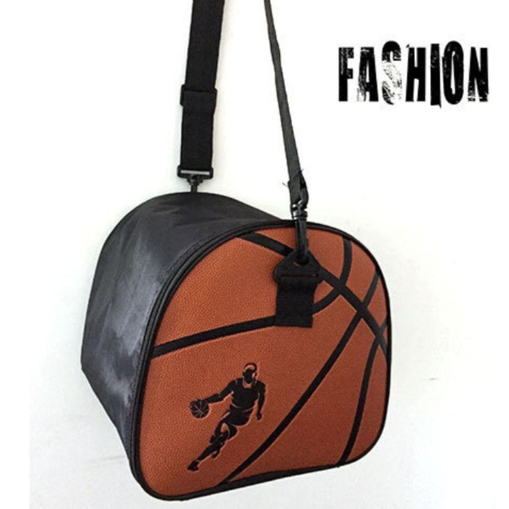 Adjustable Basketball Pattern Bag Single Shoulder Ball Storage Case  Basketball