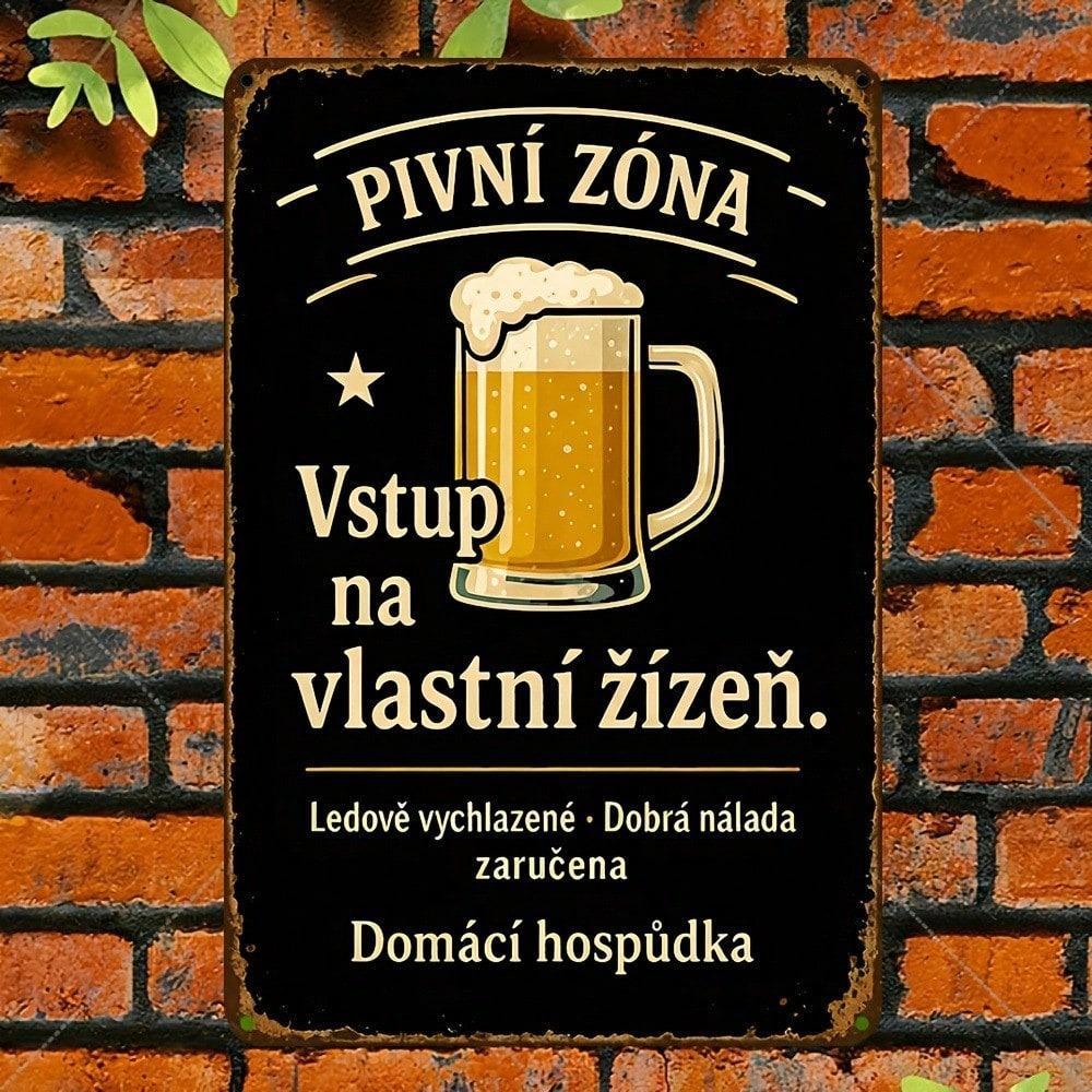 Vintage Czech Slogan Metal Sign 2D Flat Aluminum Wall Art Retro Home Decor Funny Quotes Life Sayings Weather Resistant for Resta