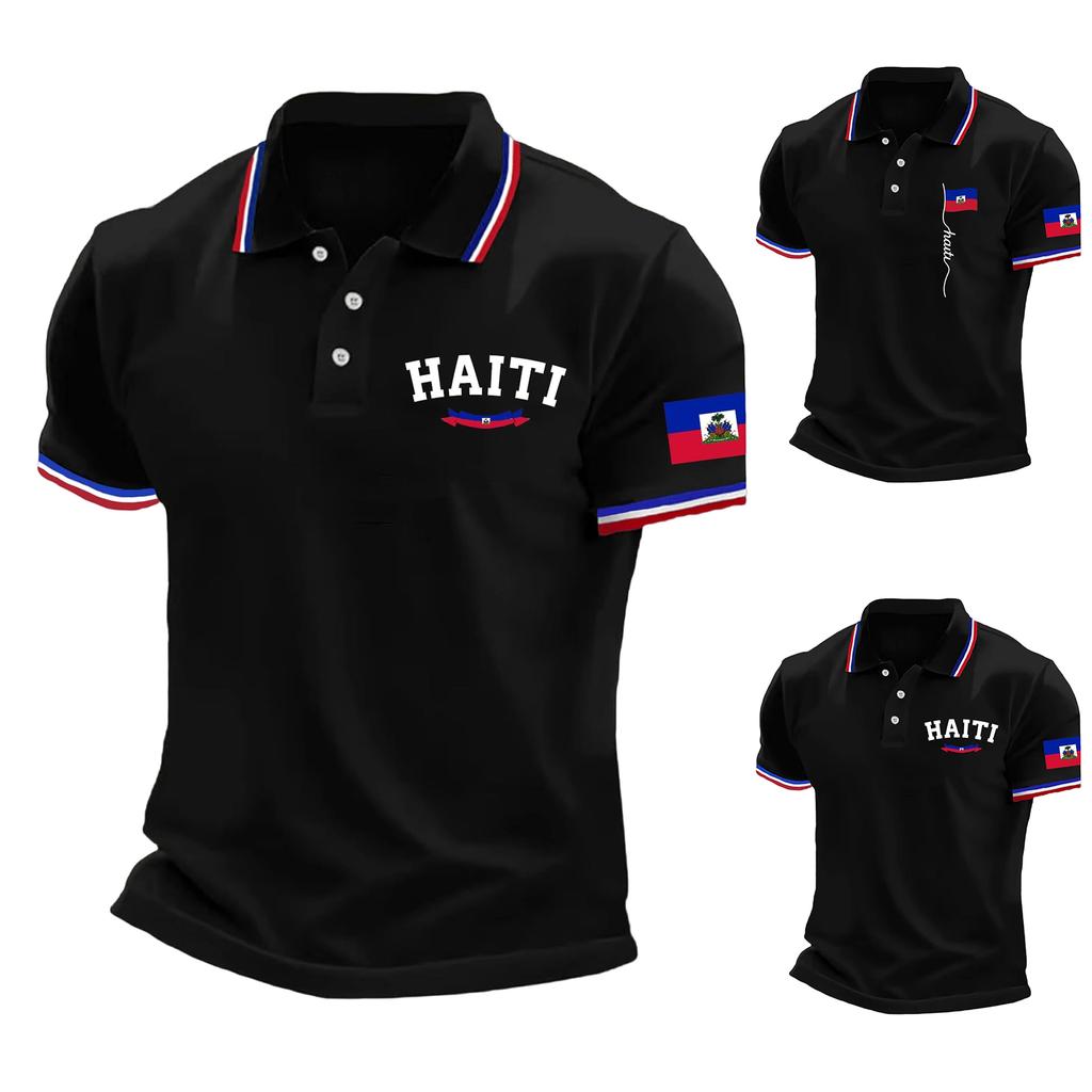Herren Kurzarm Polohemd Knopfleiste Kragen Lässige Passform Leichtes Atmungsaktives Material Klassisches Design