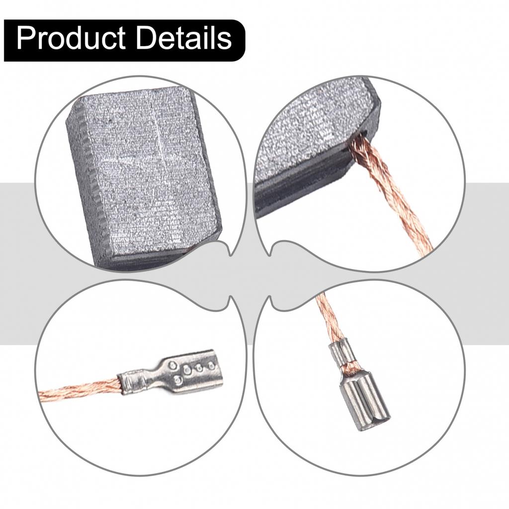 Quality Carbon Brushes for Various Angle Grinders Size 6x11x15mm Pack of 10