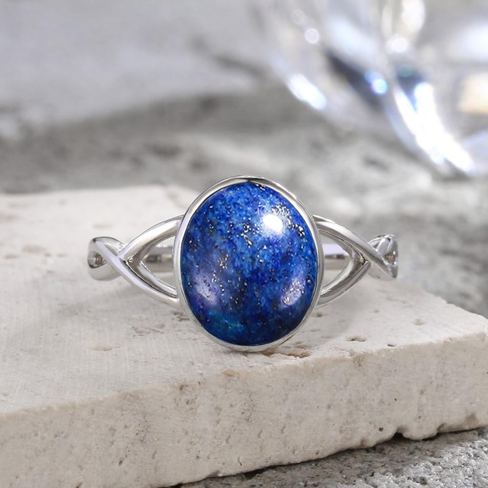 S925 Silver Moonstone Rings Simple Summer Rings Natural Stone With Blue Light Party Gifts Fine Jewelry Rings For Women