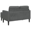 2 Seater L Shaped Sofa with Chaise Longue Dark Gray 125 Cm Fabric