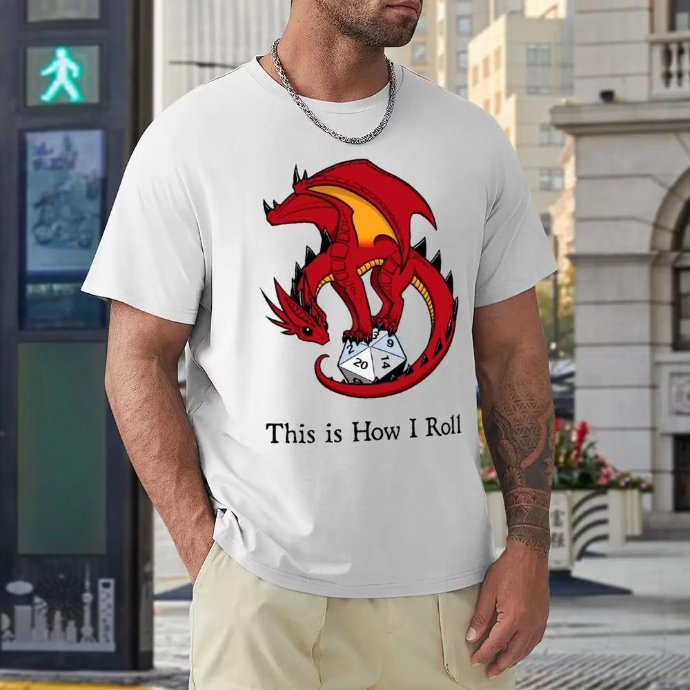 Dice Dragon Classic For Sale T-shirt Fresh Campaign Joke Tees Cute Aactivity Competition USA Size