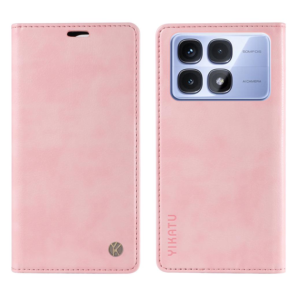 YIKATU YK-006 For Xiaomi Redmi K70 Ultra Case Wallet Litchi Grain Leather Phone Cover Magnetic Auto-Absorbed