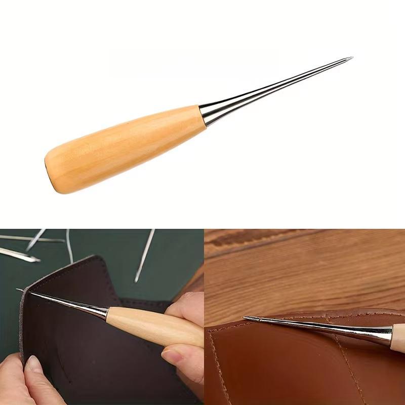 Leather Hand Sewing Repair Polish Kit Leather Craft Tools Kit Stitching Punch Carving Work Groover Set DIY Tool Set