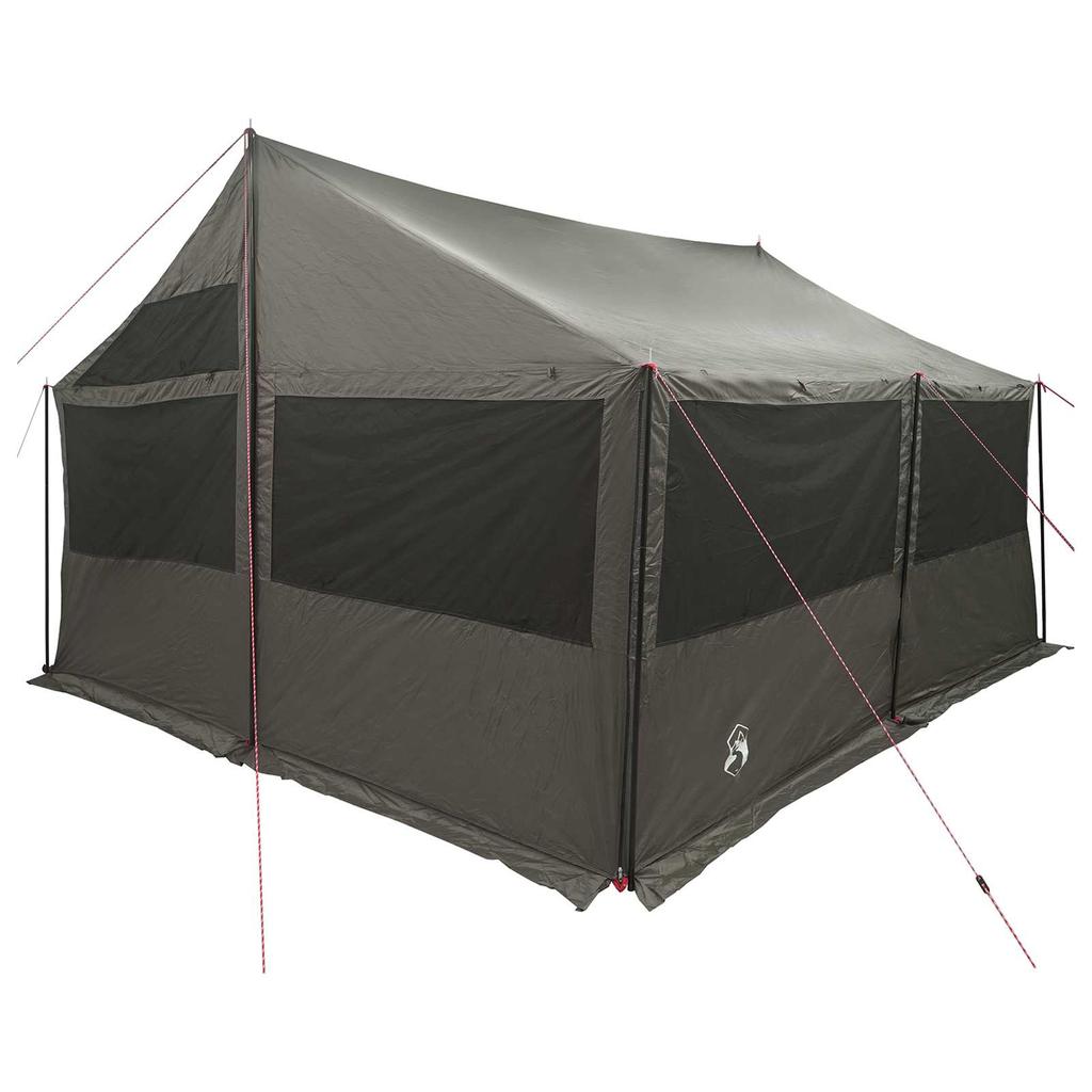 Family Tent Brown and Gray 450 x 400 x 265 cm Polyester and Steel