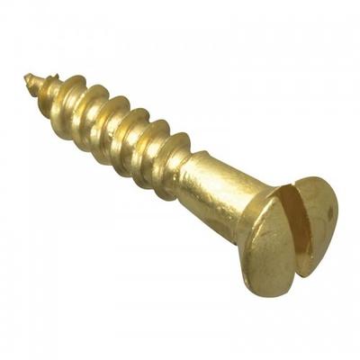 Forgefix Wood Screws, Slotted, Csk, Brass