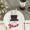 3Pcs Christmas Tableware Holders Multifunctional Mini Eco-Friendly Covers Reusable Decorative Bags for Party Dinner