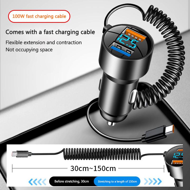 100W Newly Car Digital Display Charger Fast Charging For Porsche Cayenne Panamera Macan 911 718 Taycan Boxster Cayman 918 Pajun