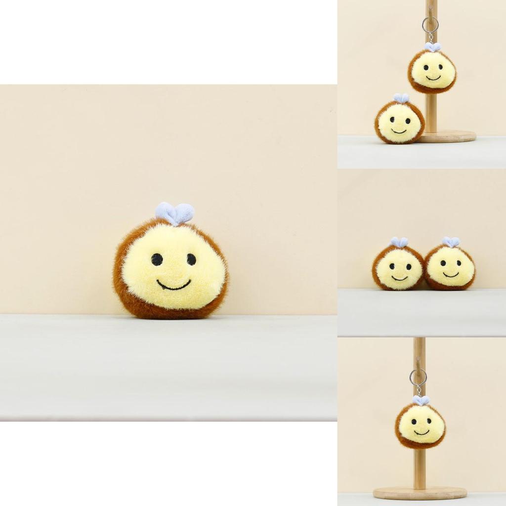 Cute Bee Plush Keychain Cartoon Toy For Kids And Couples Gift