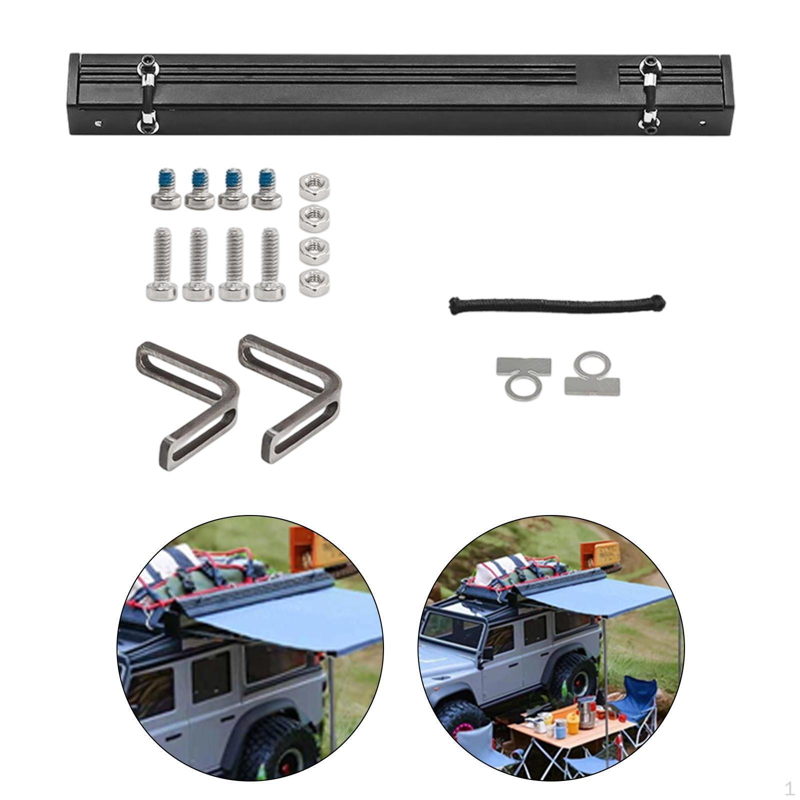 

1/18 RC Car Roof Side Tent Aluminum Alloy Professional Metal Rain Shelter for Truck Accessories чорний