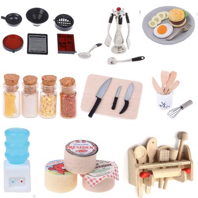 1set or 1pc Dollhouse Miniature Accessories Shovel Soup Spoon Storage Holder Kitchen Cooking Tool Utensils for Decoration Toy