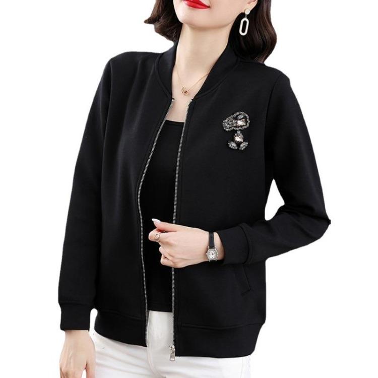 Women's Baseball Jersey Short Jacket Fashion Spring Autumn Trench Coat Small Mother New Clothing