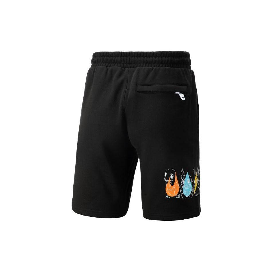 Puma X Pokemon Kollaborationsserie Pokemon Muster Bedruckte Lässige Shorts Herrenshorts Schwarz 538370-01