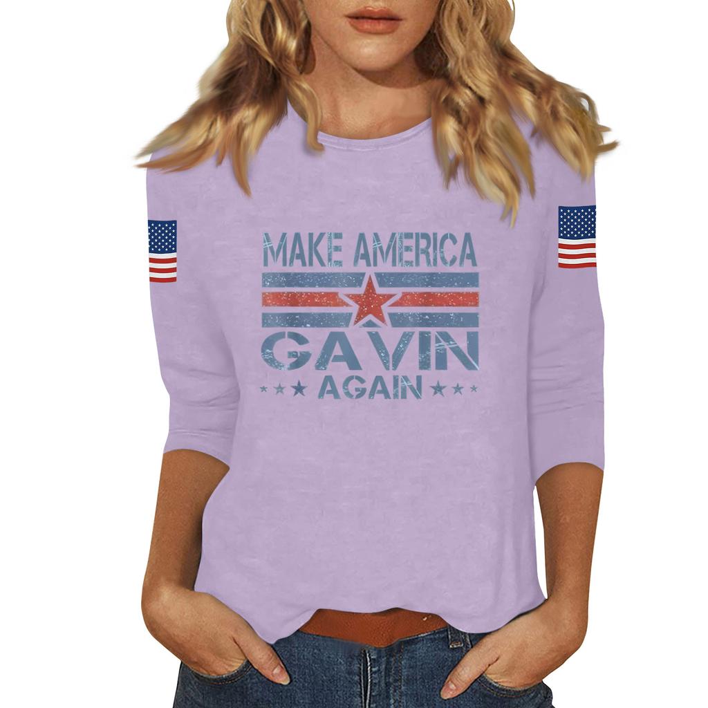 Women's Casual Fashionable Sexy Comfortable Neck Three-Quarter Sleeve Top